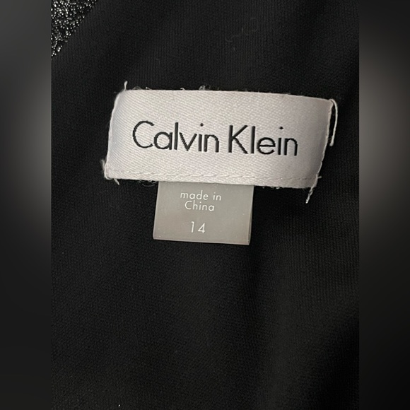 Calvin Klein black/silver shimmer cocktail dress - Picture 5 of 6